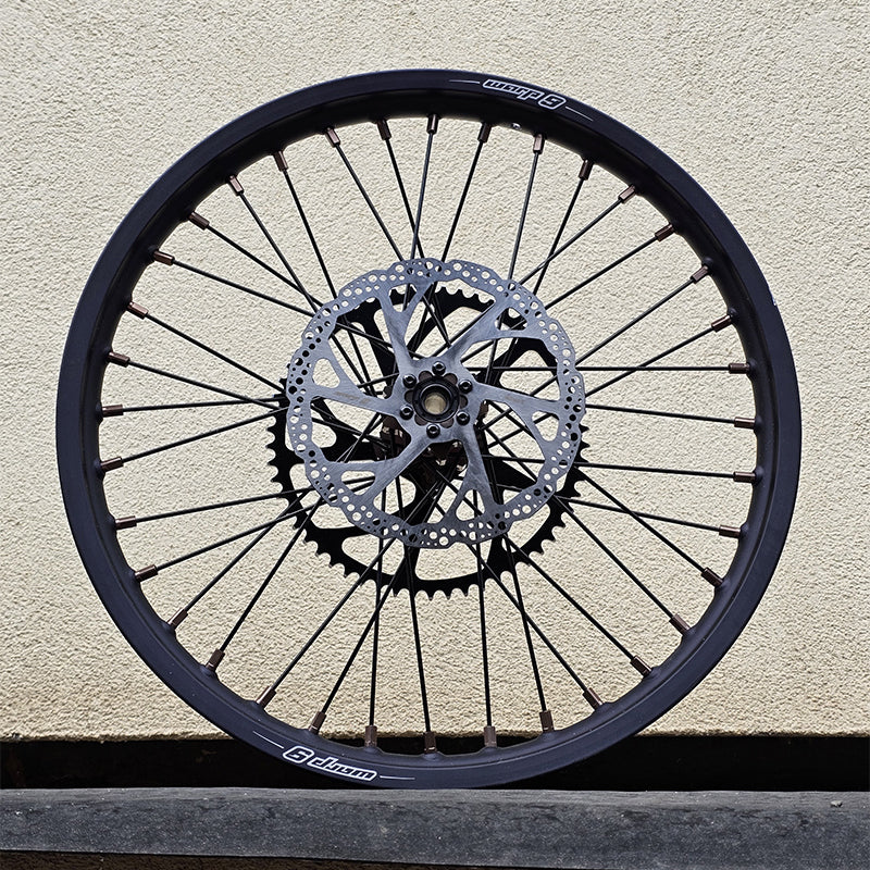 Black &amp; Magnesium Rear Wheel 19" + WARP 9 Disc &amp; Crown